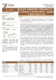 22Q3财报点评:产品周期波动引起短期业绩承压,pipeline中储备丰富增长可期