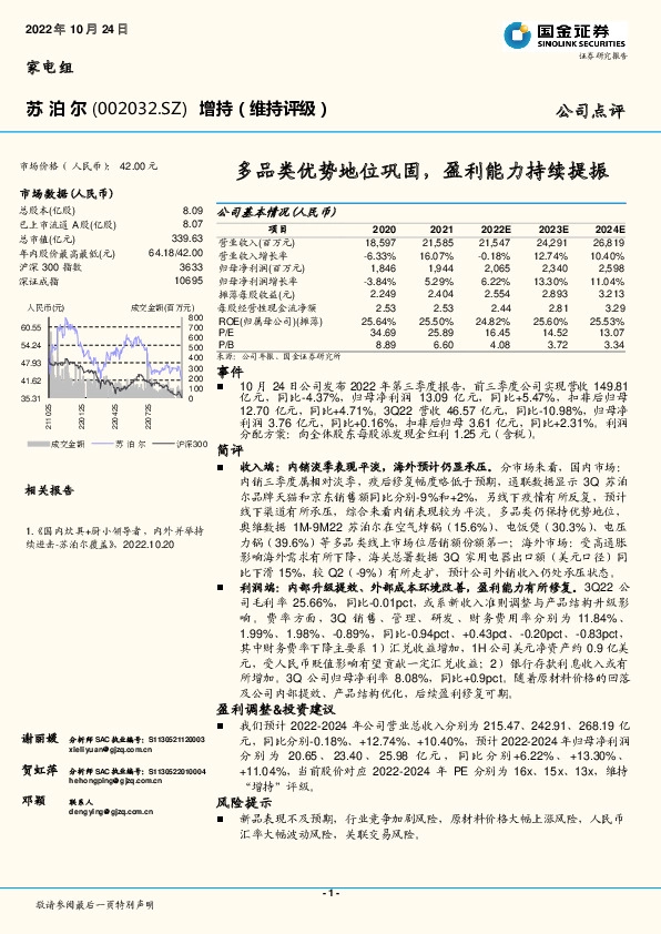 多品类优势地位巩固，盈利能力持续提振