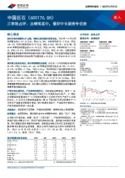 三季报点评：业绩筑底中，看好中长期竞争优势