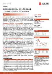 2022年三季报点评:橡胶助剂业务逐步好转,电子化学品快速放量