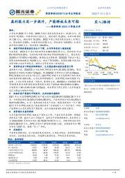 海象新材2022三季报点评：盈利能力进一步提升，产能释放未来可期