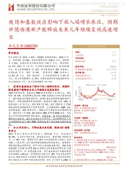 疫情和基数效应影响下收入端增长承压,预期伴随临港新产能释放未来几年继续呈现高速增长