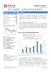营收小幅增长,短期扰动不改长期成长