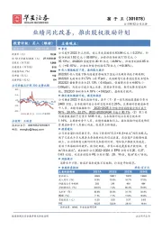 业绩同比改善，推出股权激励计划