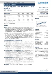 2022Q3业绩点评：扣非净利润+68%，实现稳步成长