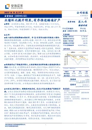 业绩环比提升明显，有序推进铸造扩产