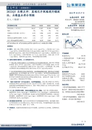 2022Q3业绩点评：高端化升级路线行稳致远，业绩基本符合预期