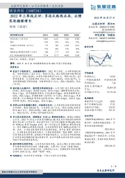 2022年三季报点评：多技术路线共存，业绩实现稳健增长