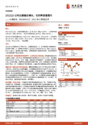 2022年三季报点评:2022Q3公司业绩稳定增长,毛利率显著提升