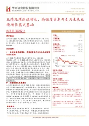 业绩延续高速增长,高强度资本开支为未来业绩增长奠定基础