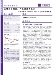 公司事件点评报告：业绩符合预期，产品渠道齐发力