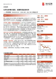 2022年三季报点评:化学业务增长强劲,经营性现金流充沛