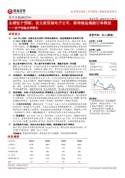 西子洁能点评报告:业绩低于预期;设立家用储电子公司,期待熔盐储能订单释放