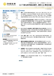 Q3下游去库存接近尾声，静待Q4需求回暖