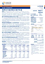 期待公司盈利能力逐步改善