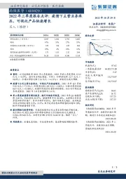 2022年三季度报告点评：疫情下主营业务承压，可视化产品快速增长