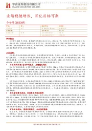 业绩稳健增长，百亿目标可期