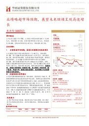 业绩略超市场预期,展望未来继续呈现高速增长