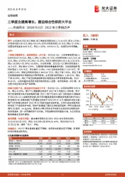 2022年三季报点评:三季度业绩高增长,建设综合性核药大平台