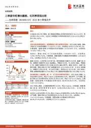 2022年三季报点评：三季度衣柜增长靓丽，毛利率表现出彩