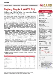 3Q22 earnings +36% YoY better than expectation; Raise earnings and TP on margin recovery