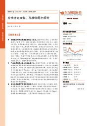 2022年三季报点评：业绩稳定增长，品牌领导力提升