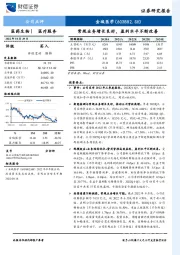 常规业务增长良好，盈利水平不断改善