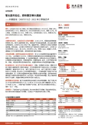 2022年三季报点评:暂处盈利低位,期待重回增长通道