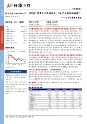公司信息更新报告:2022Q3消费电子终端承压,XR产业创新砥砺前行