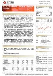 Q3收入增速超预期，应急管理、特种领域景气度高