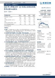 2022年三季报点评：Q3水泥主业承压加剧，骨料逆势加速增长