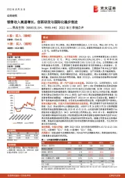 2022年三季报点评：销售收入高速增长，创新研发与国际化稳步推进