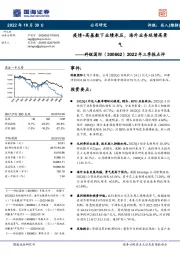 2022年三季报点评：疫情+高基数下业绩承压，海外业务延续高景气