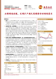 业绩增速放缓，定增扩产满足高精密传动领域需求