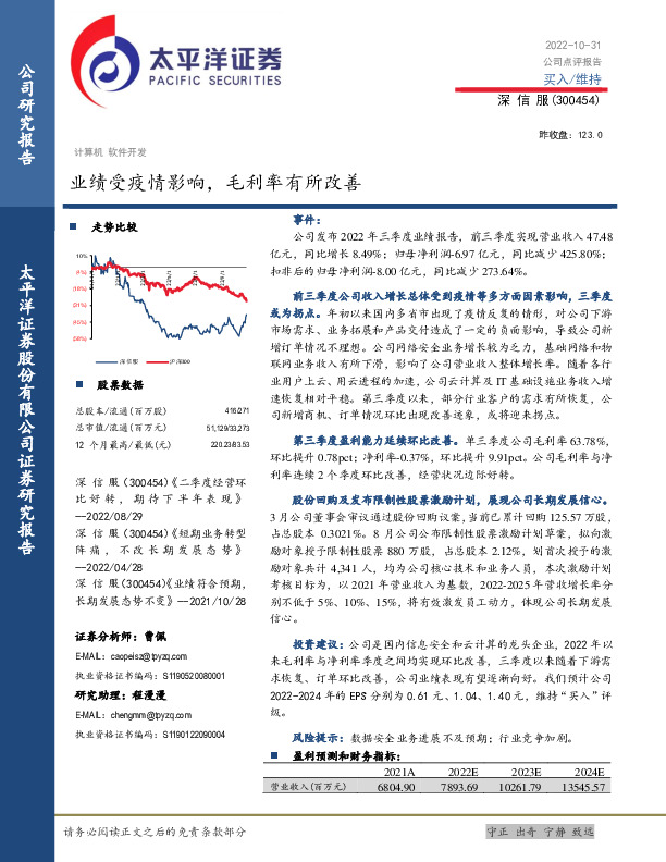 业绩受疫情影响，毛利率有所改善