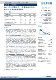 2022年三季报点评:业绩短期仍承压,Web3.0业务布局持续推进