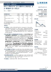 2022三季报点评：Q3业绩环比大幅改善，自主+新能源+出口齐发力