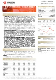 3季度毛利率同比改善，自主品牌盈利能力