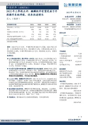 2022年三季报点评：麒麟软件有望受益于开源操作系统停服，迎来快速增长