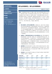 国内业务短期承压,海外业务持续高增长