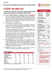 A weak 3Q on Sanya’s lockdown; resilient online sales made up the gap but unavoidably diluted GPM