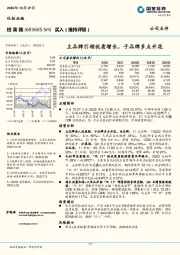 主品牌引领优质增长，子品牌多点开花