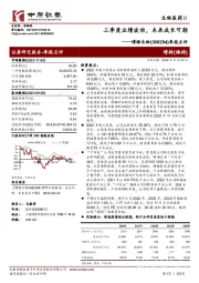 季报点评：三季度业绩波动，未来成长可期