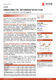 2022年三季报点评:疫情影响业绩确认节奏,看好关键领域国产替代等产业机遇