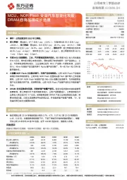 MCU、NOR Flash受益汽车智能化发展，DRAM自有品牌成长迅速