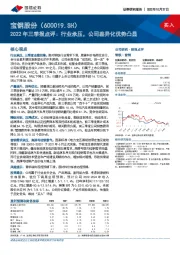 2022年三季报点评：行业承压，公司差异化优势凸显