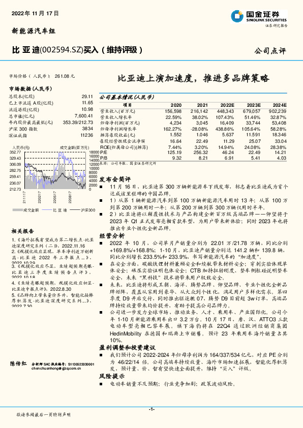 比亚迪上演加速度，推进多品牌策略