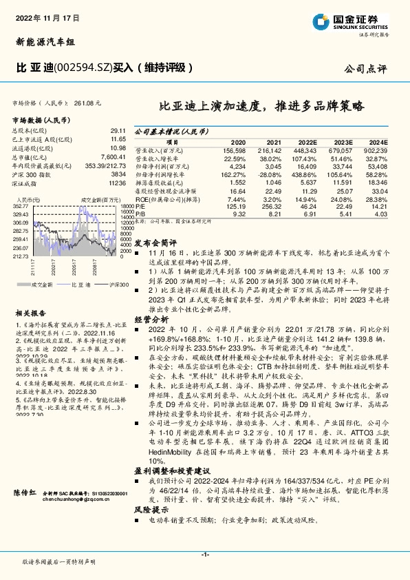 比亚迪上演加速度，推进多品牌策略