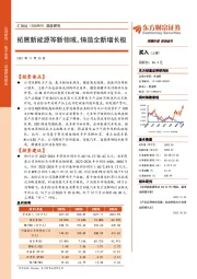 深度研究:拓展新能源等新领域,铸造全新增长极