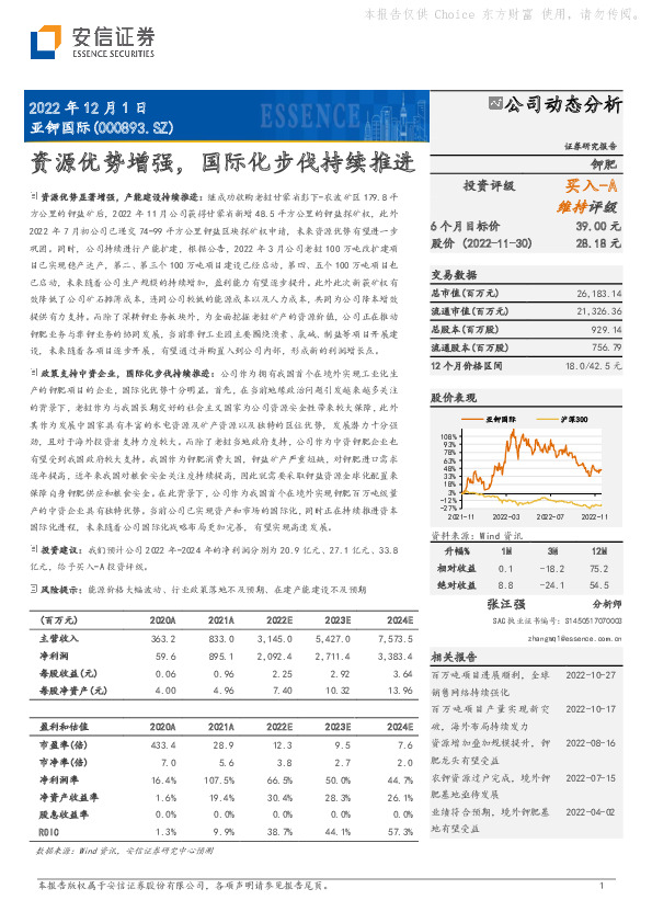 资源优势增强，国际化步伐持续推进